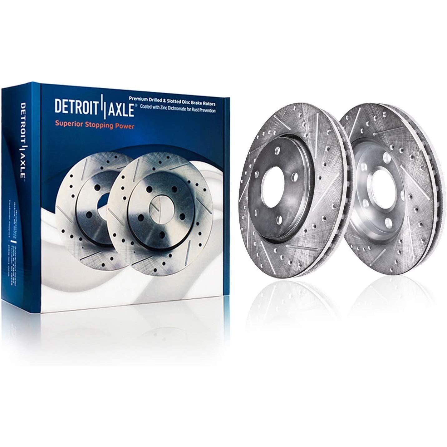 Front Rear Drilled Slotted Rotors Ceramic Pads for 99-04 Ford Mustang — SALE