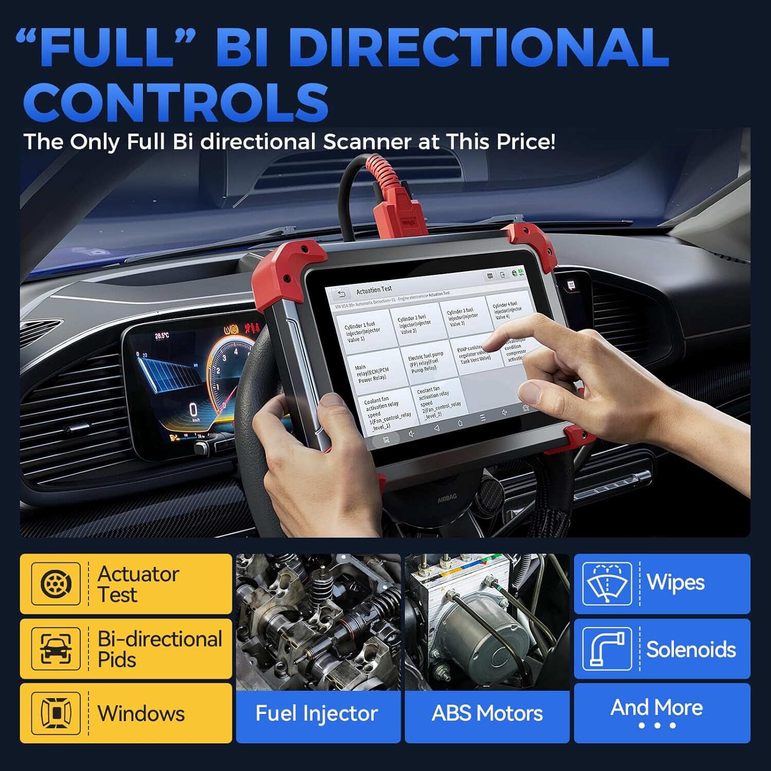 USED XTOOL D7 V2.0 Full System Diagnostic Bidirectional Scanner Key Programmer