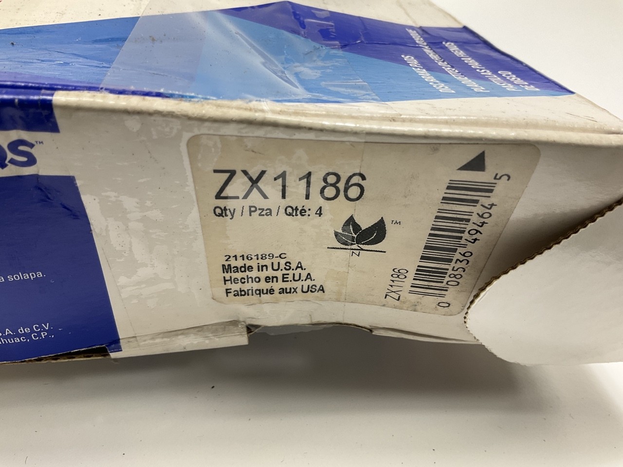 MISSING HARDWARE – Wagner ZX1186 Front QuickStop Disc Brake Pads