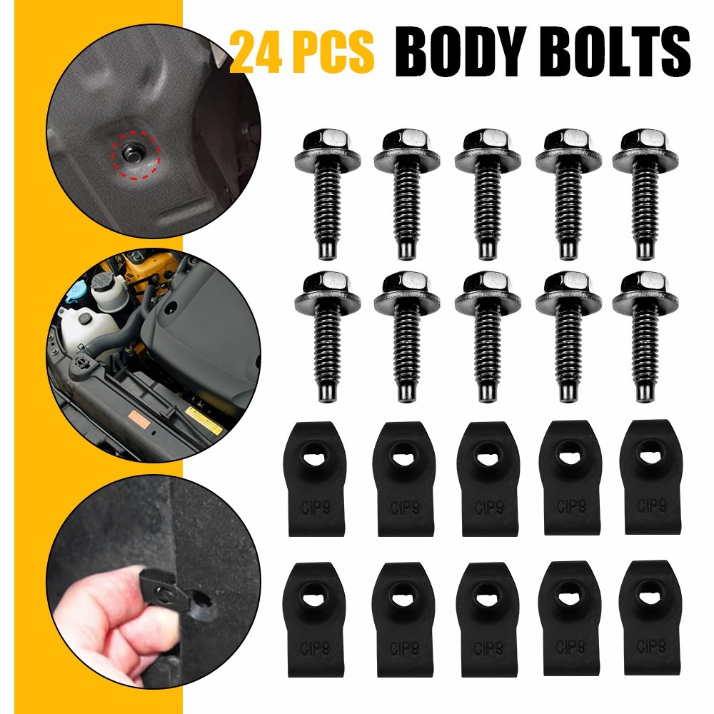 For Ford Truck Body Bolts & U-nut Clips- 5/16-18 x 1-3/16″ Long- 40pcs – #374F