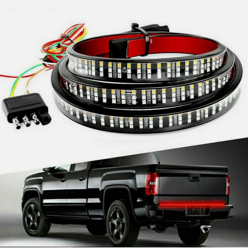 60″ Inch Truck Tailgate LED Light Bar Brake Reverse Turn Signal Stop Tail Strip