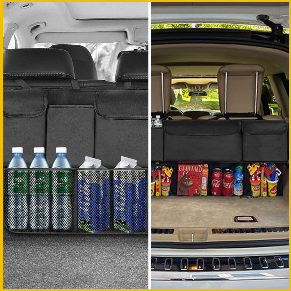 Universal Car Net Cargo Trunk Organizer Hanging Back seat Organizer Storage Bag