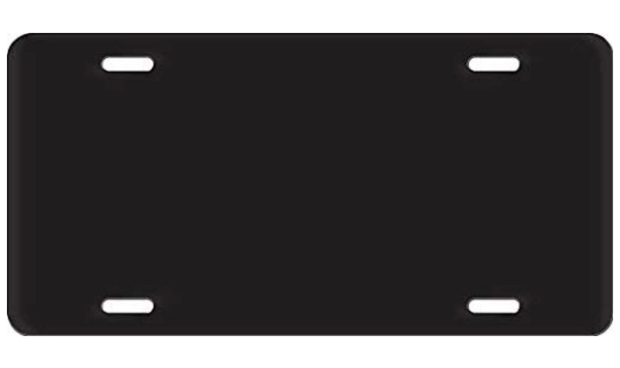 BLANK MATTE BLACK LICENSE PLATE ALUMINUM METAL TAG FOR CARS