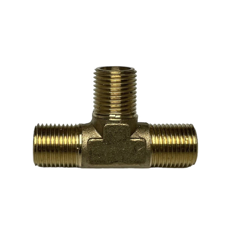 1/8” Male To Male BSP 3 Way Brass Pipe Tee Fitting Adapter splitter Connector