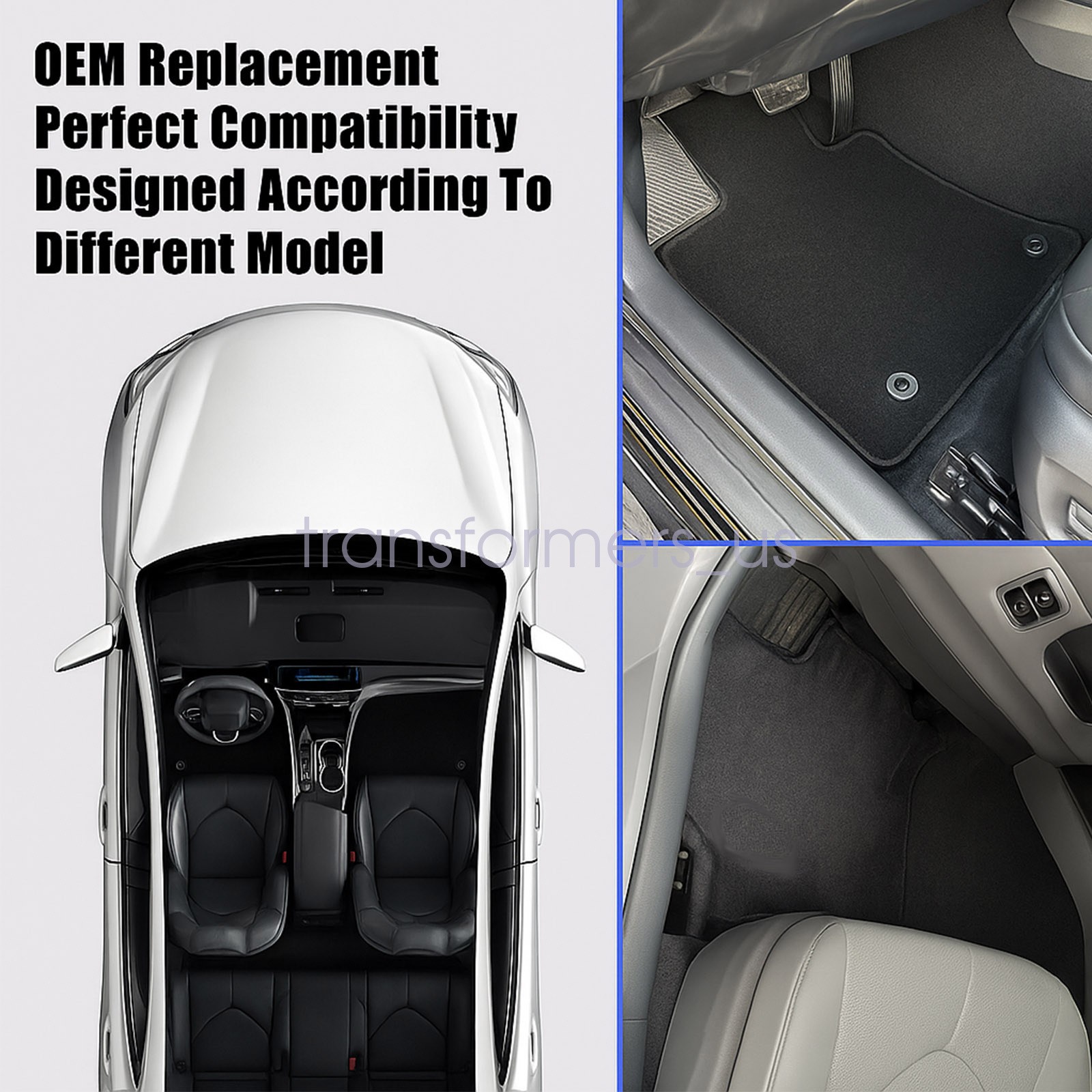 2020-2025 For Toyota Corolla Front & Rear Replacement Floor Mats Carpet Velour