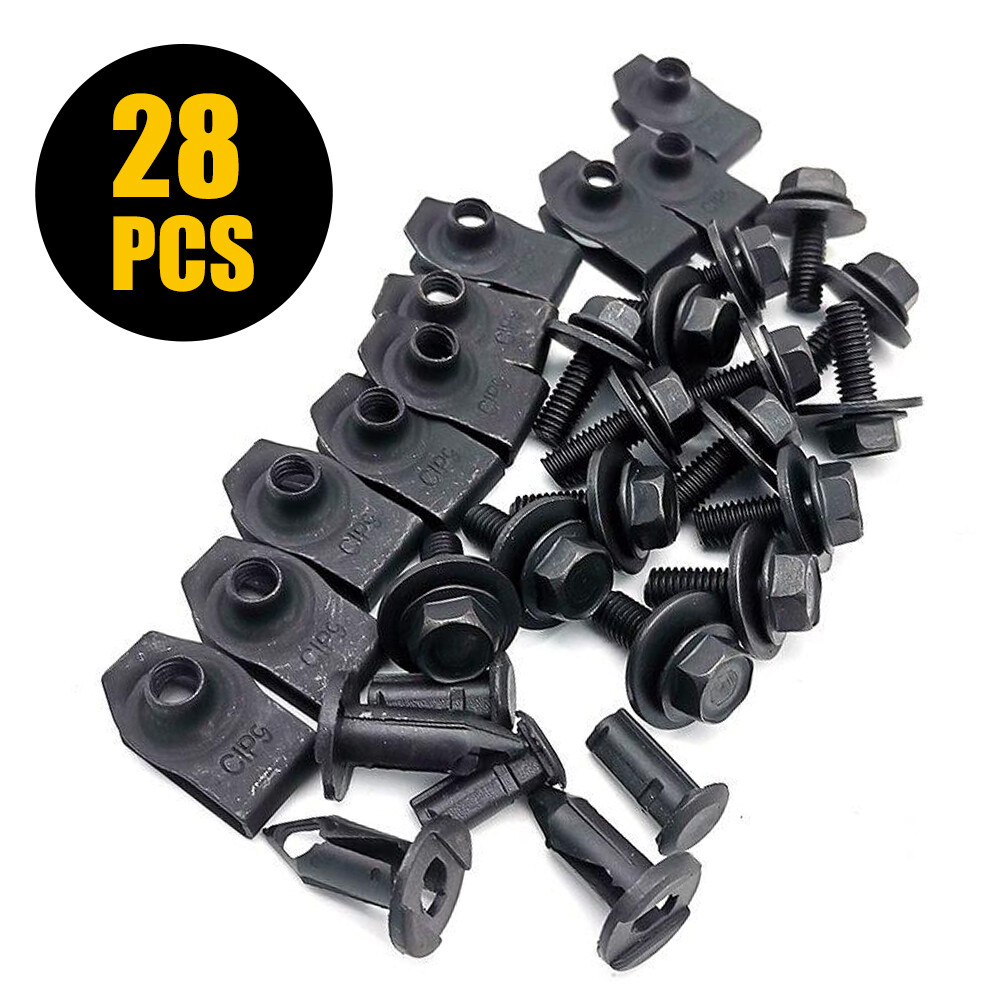 Engine Splash Shield Guard Bumper Hardware Kit Body Bolt Screw Clip Rivet U-nut