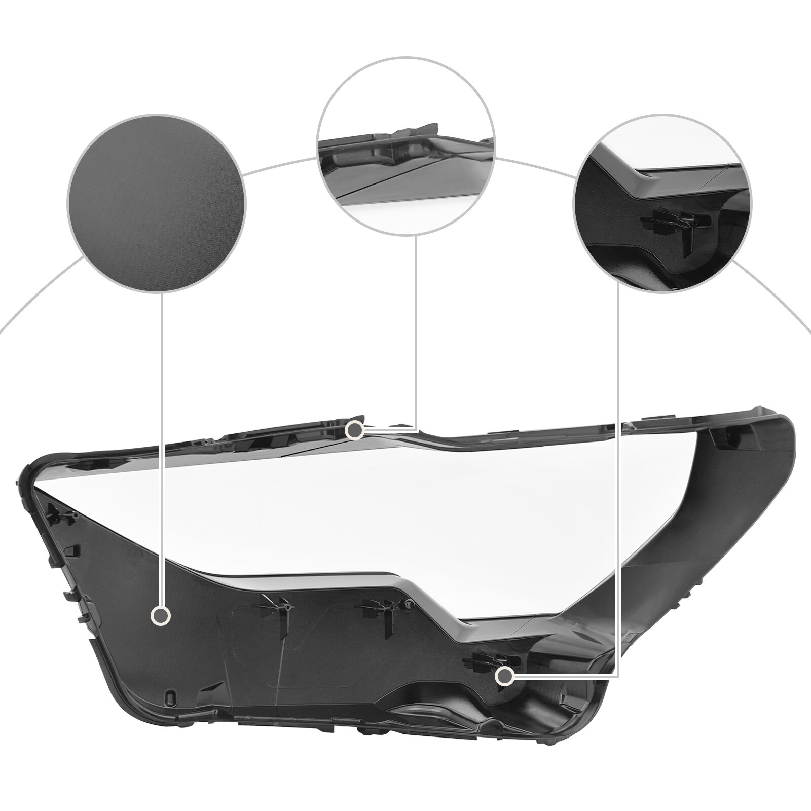 Right Headlight Covers, Headlight Lens Covers For 2019-2023 Audi Q3