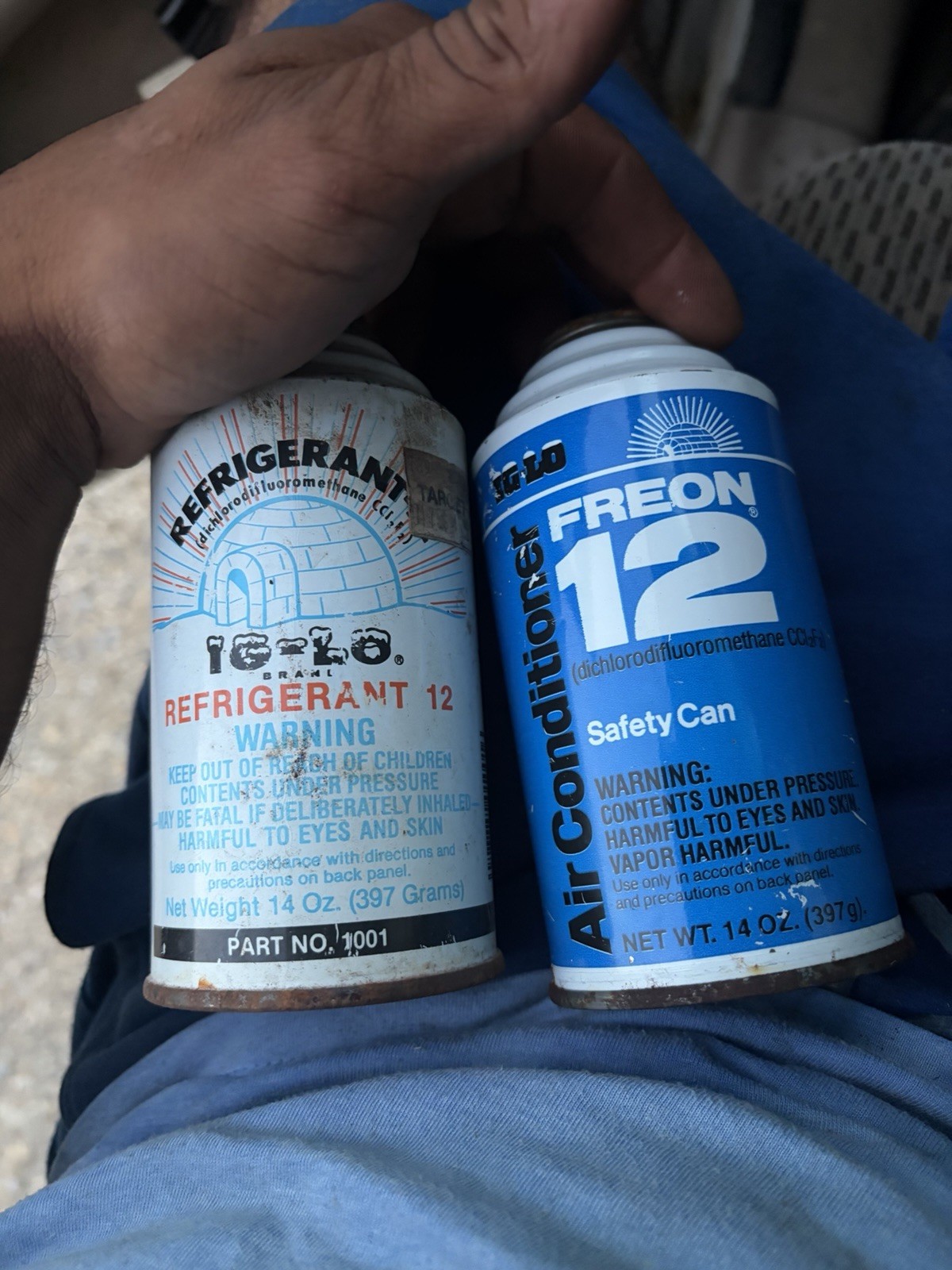 Freon R12 Sealed Refrigerant 12oz Can Solder Seal Lot Of 2 New Old Stock 1can