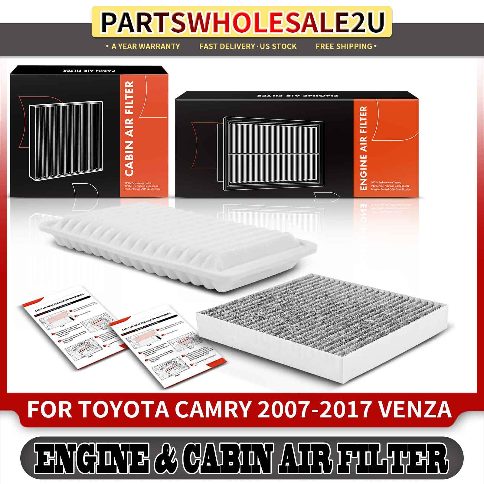 Engine & Activated Carbon Cabin Air Filter for Toyota Camry 07-17 Venza 09-16