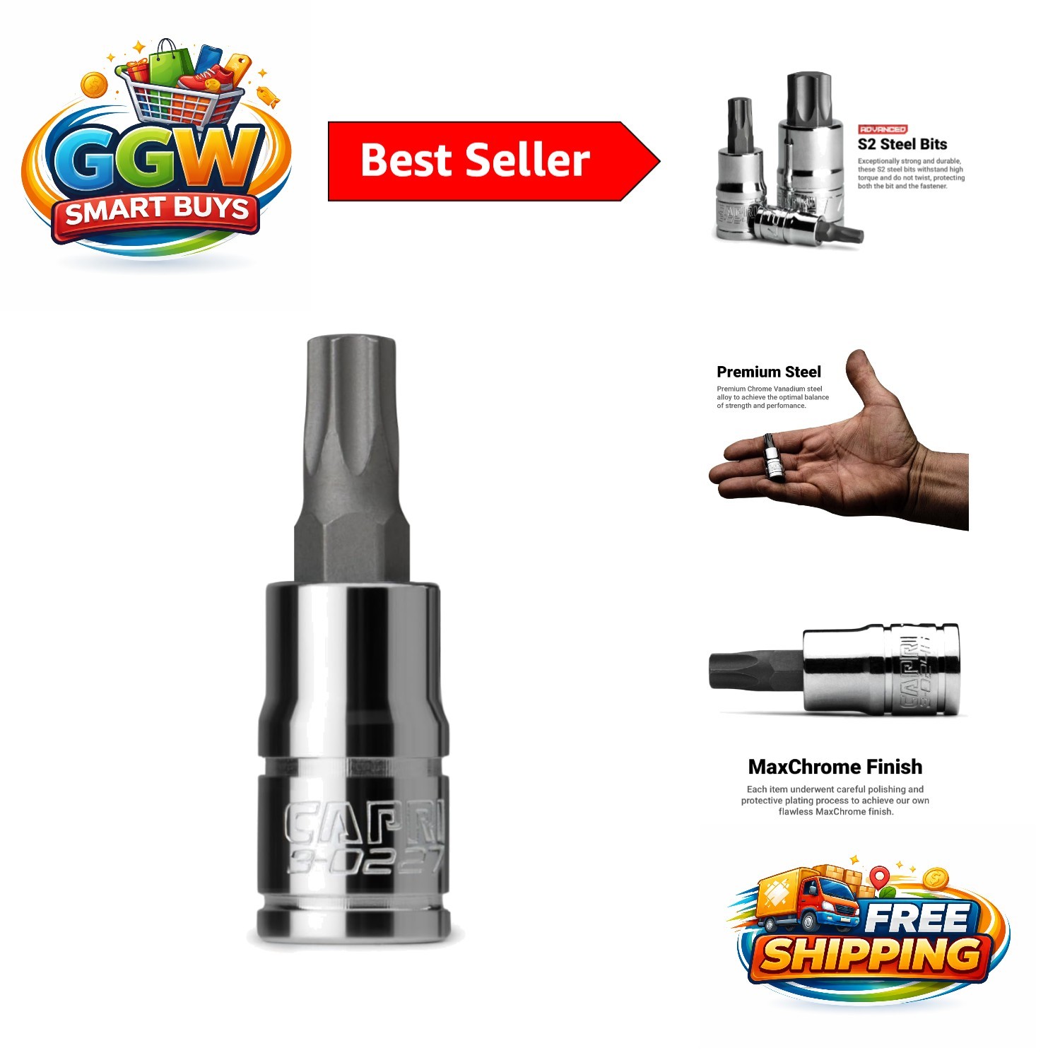 T30 Star Bit Socket, 1/4-Inch Drive – Built for High Torque Performance