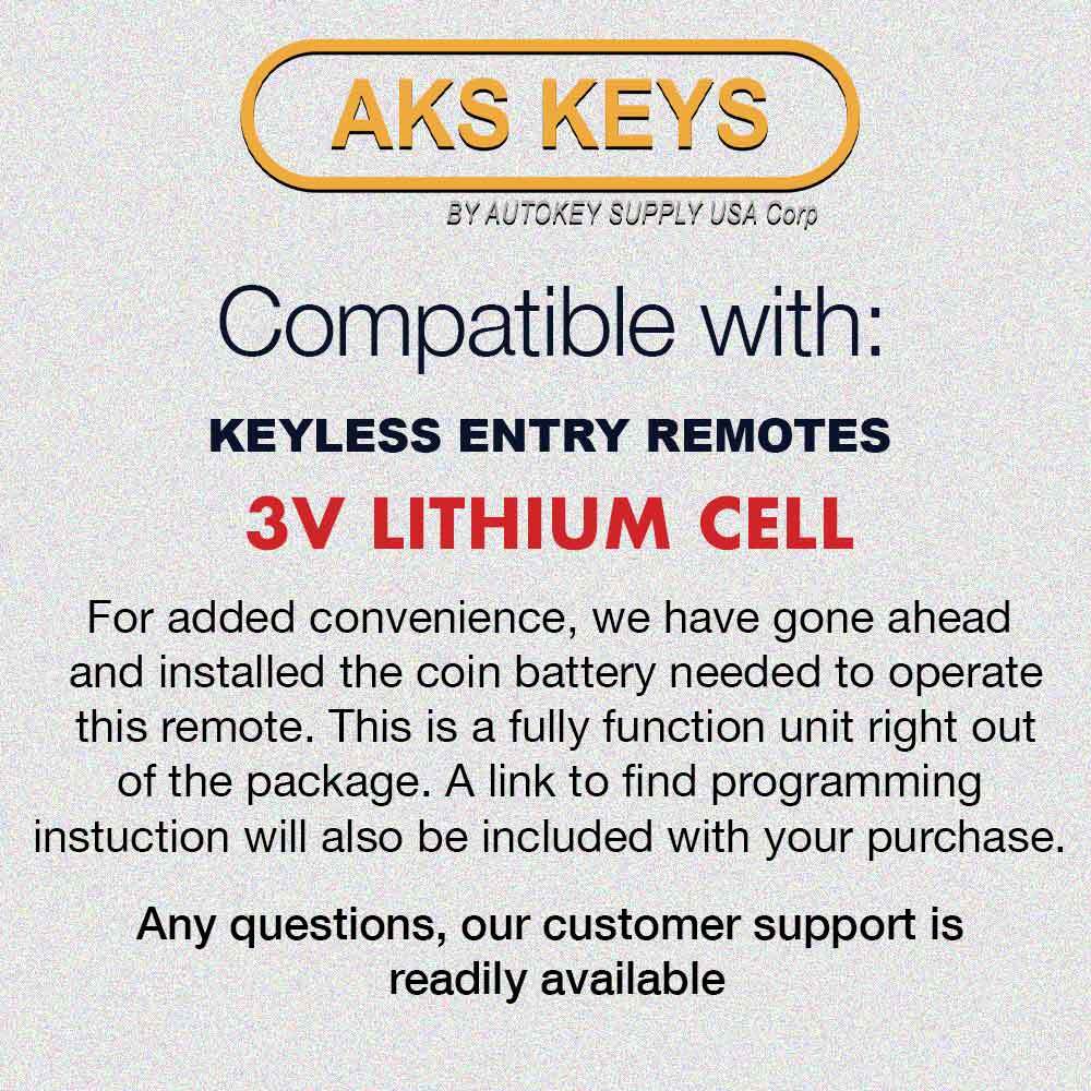 Replacement for Lincoln MKC 17 2018 2019 2020 2021 Smart Key Fob M3N-A2C94078000