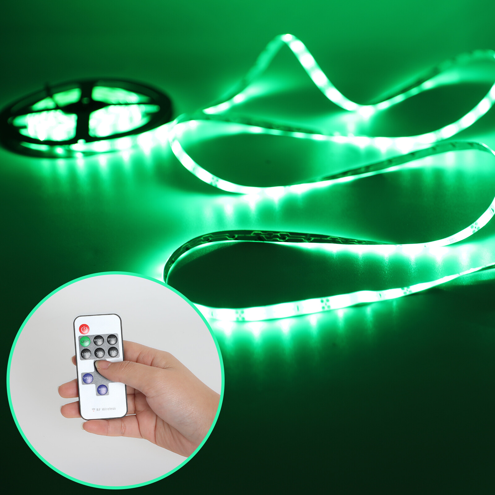 12V LED Strip Waterproof Lights Flexible Tape Self Adhesive In/Outdoor Lighting