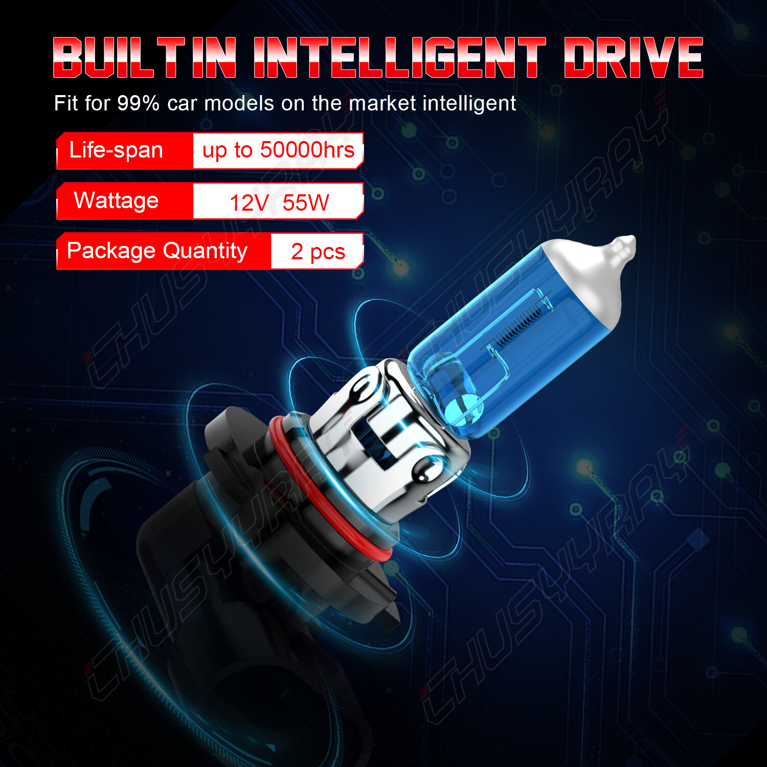9005 HB3 Combo 2 Halogen Headlight High Low Beam Bulbs 5000K Warm White USA