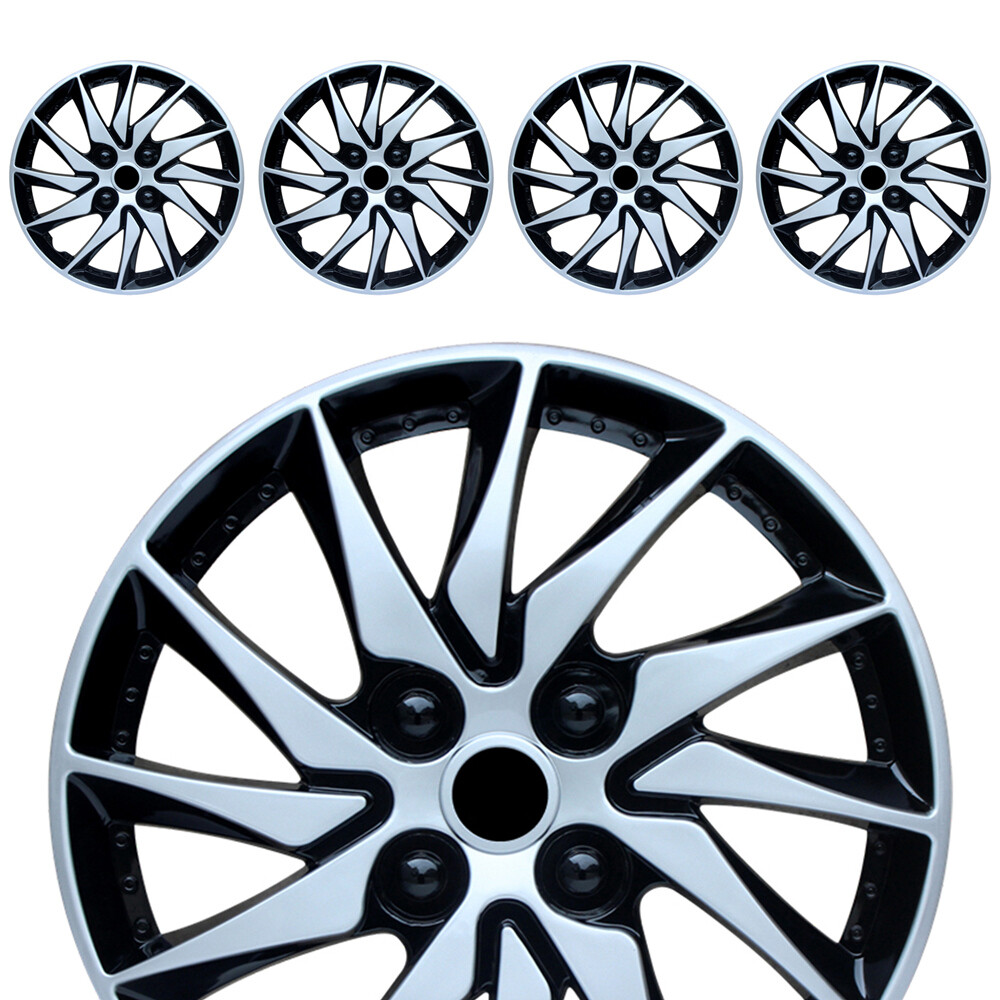 14″ Set of 4 Black and Sivler wheel rim cover for 1998-2002 Nissan Sentra