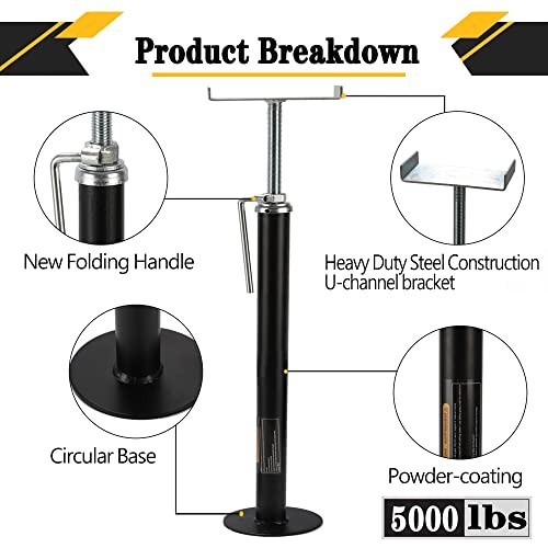 RV Slide Out Support Stabilizer Jacks – Heavy Duty Camper Accessories, 5000 Lbs,