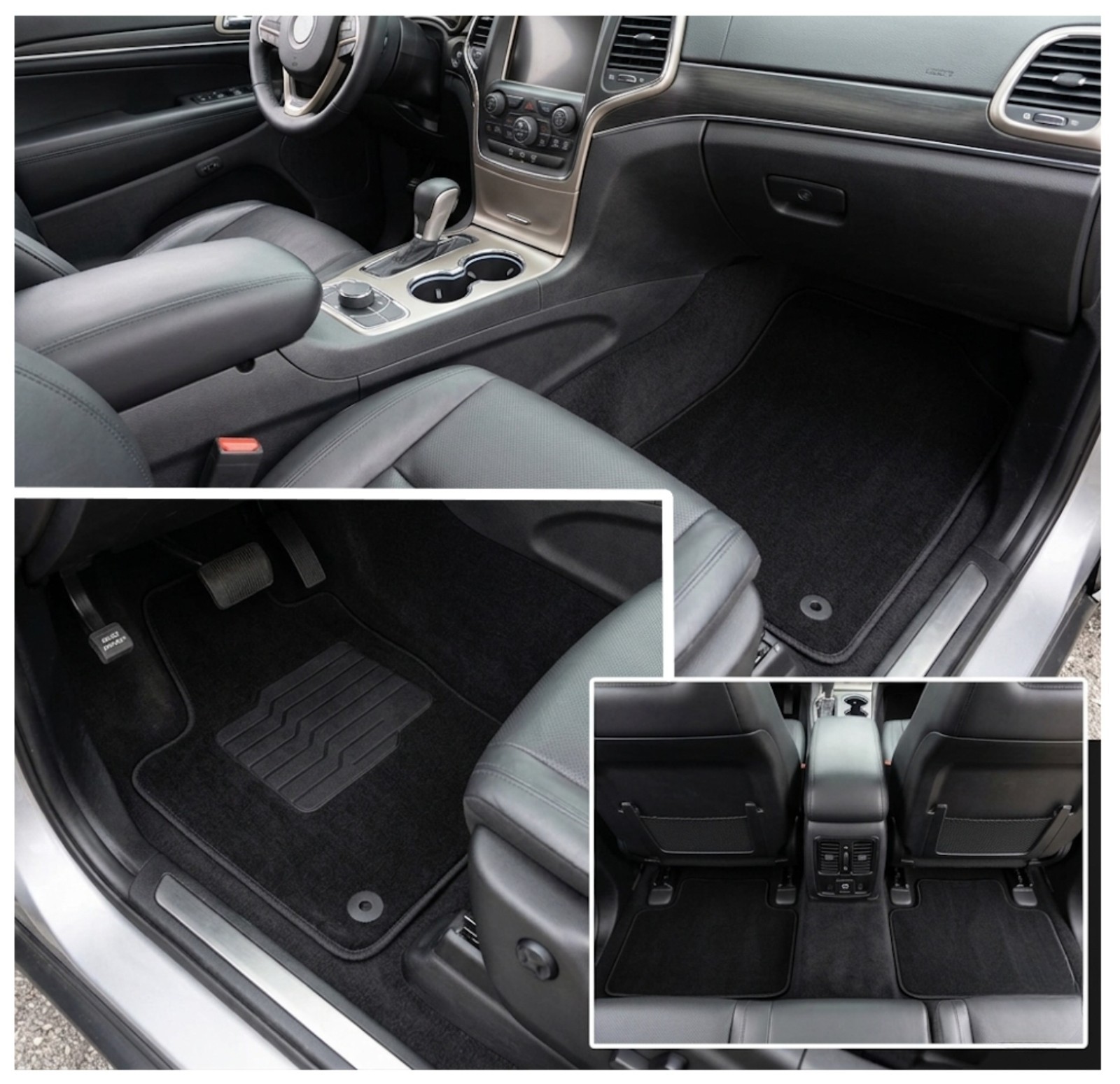 Carpet Floor Mats for 2016 to 2021 Jeep Grand Cherokee & 16 to 23 Dodge Durango