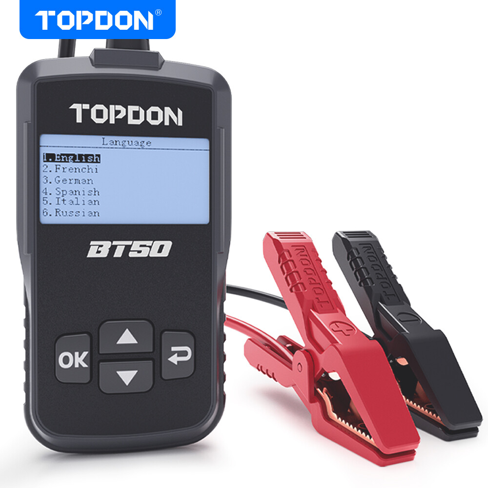 TOPDON BT50 12V Car Battery Tester Battery Load Tester Unlock Cranking Test