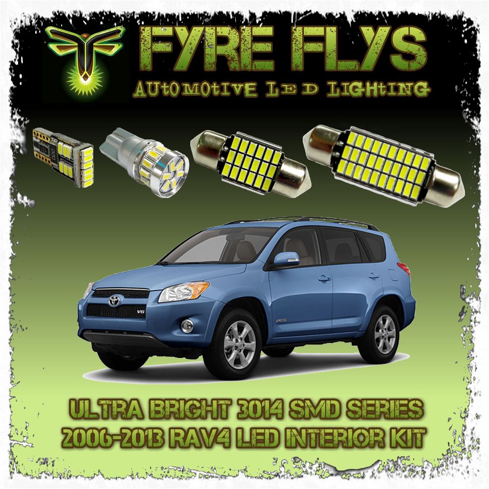 White LED interior lights package kit for 2006-13 RAV4 6 pcs 3014 series SMD