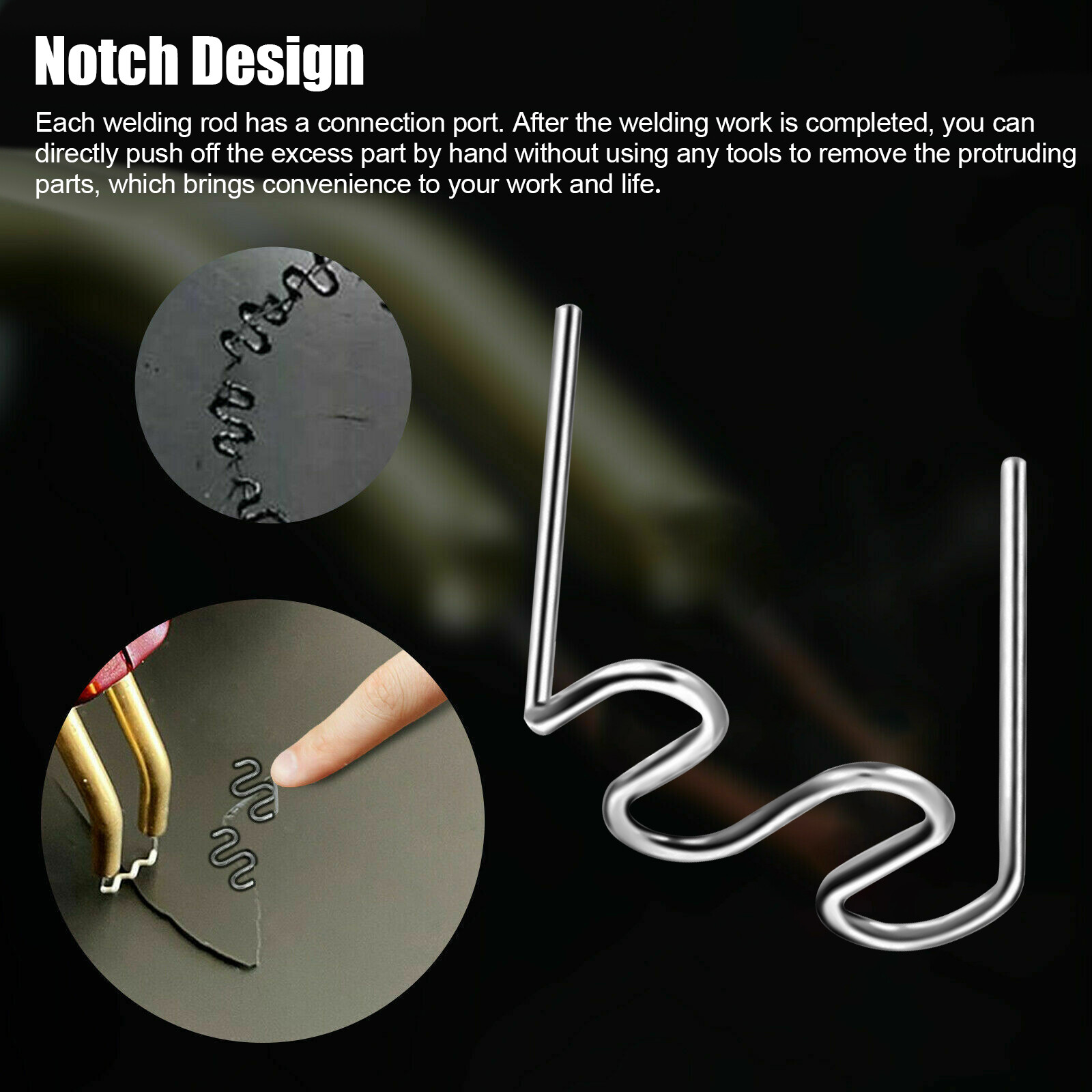 Stainless Steel Hot Staple Repair Kit Car Bumper Fender Plastic Welder Staples