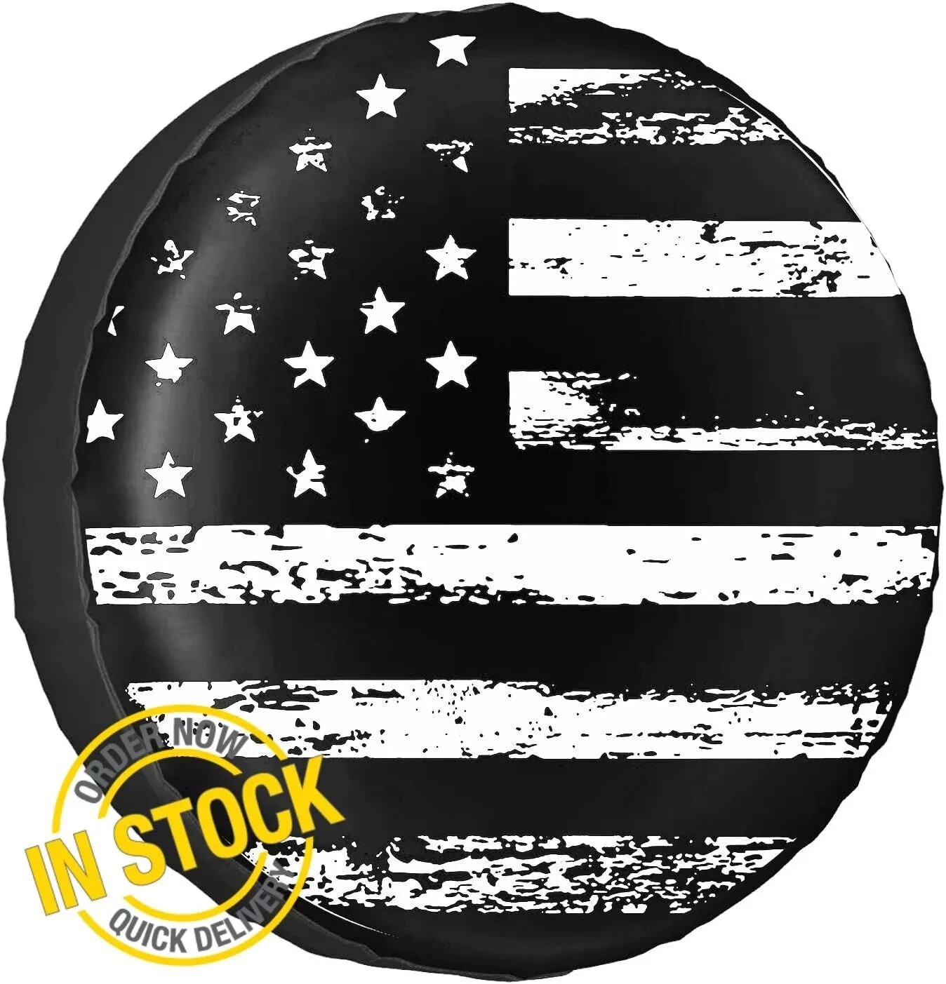 15″ American Flag Spare Tire Cover Fit Jeep Wrangler Rv SUV Truck Travel Trailer
