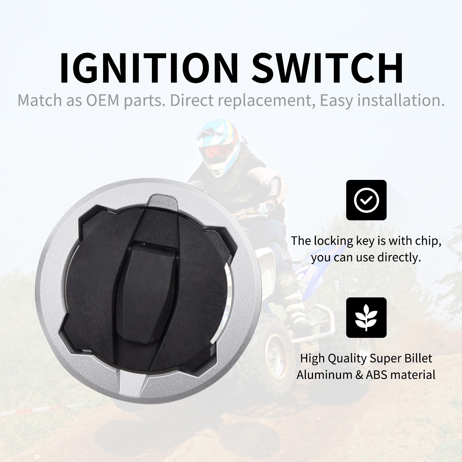 ignition Switch LockCap Cover Key Set 17+ Fit For Kawasaki Ninja 650 Z650 EX650