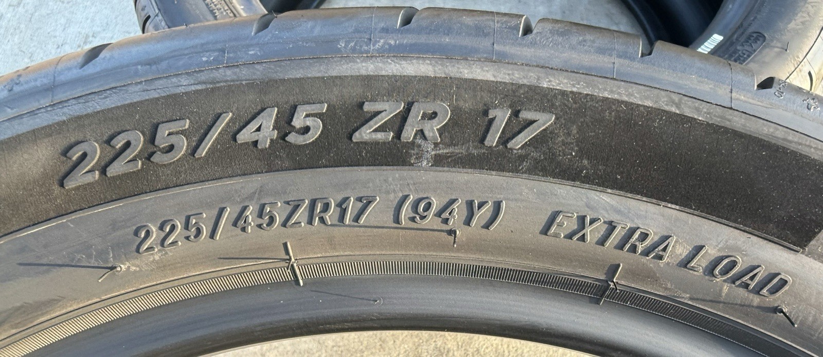 TWO BRAND NEW 225/45ZR17 (94Y) Michelin Pilot Sport Cup 2 (240) Tires 2254517