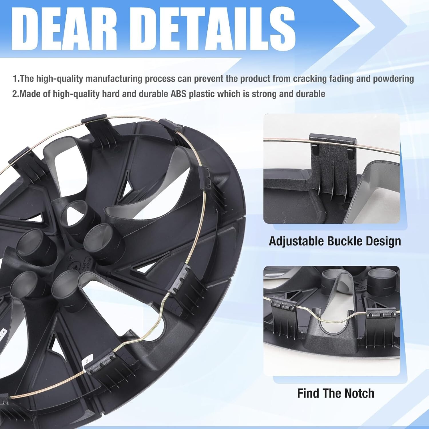 Hubcaps 16” 4-Pack Wheel Covers Full Rim Snap On for 2019-2023 Nissan Altima