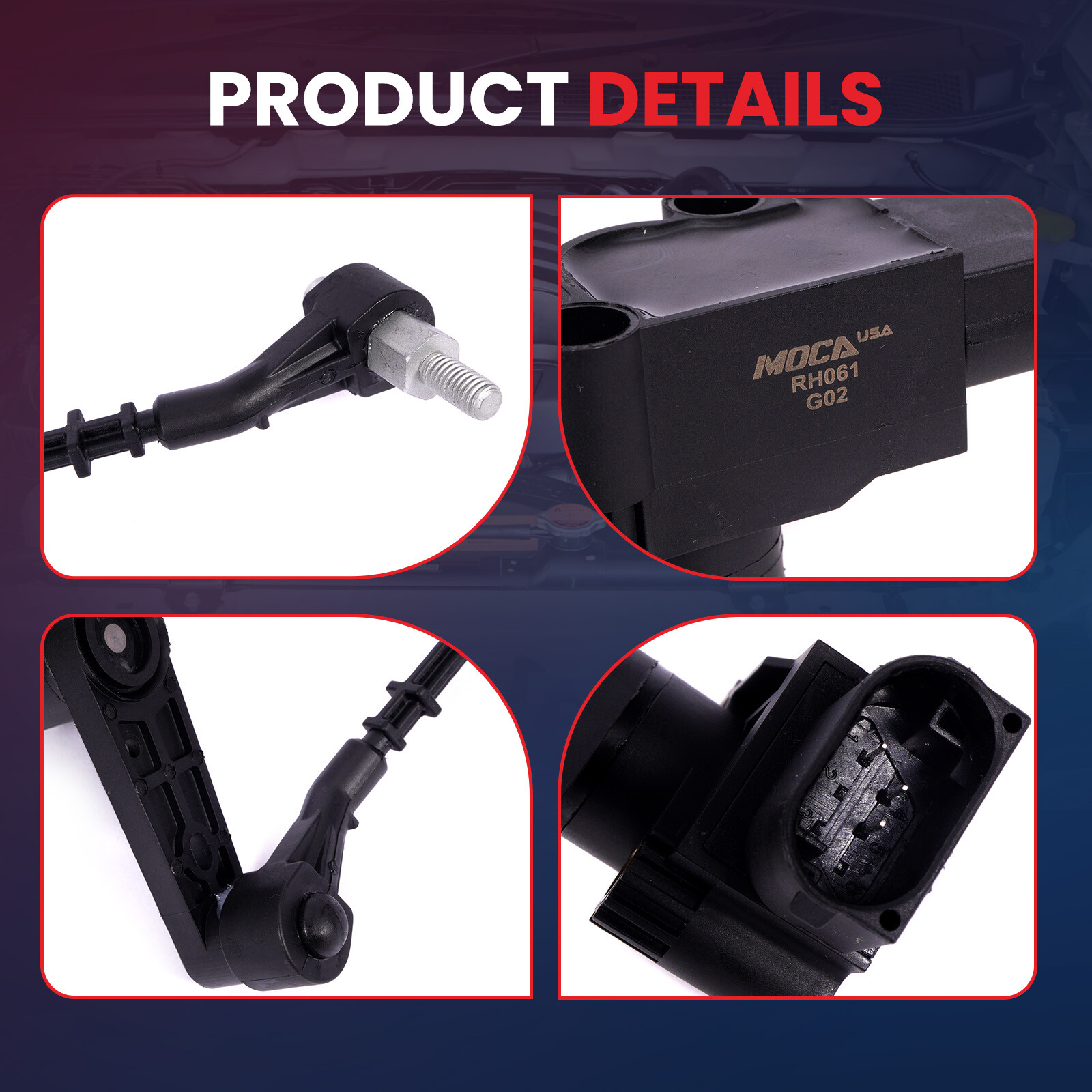 Fit 3 Pins Front Left Height Level Sensor for 03-09 Land Rover Range Rover V8