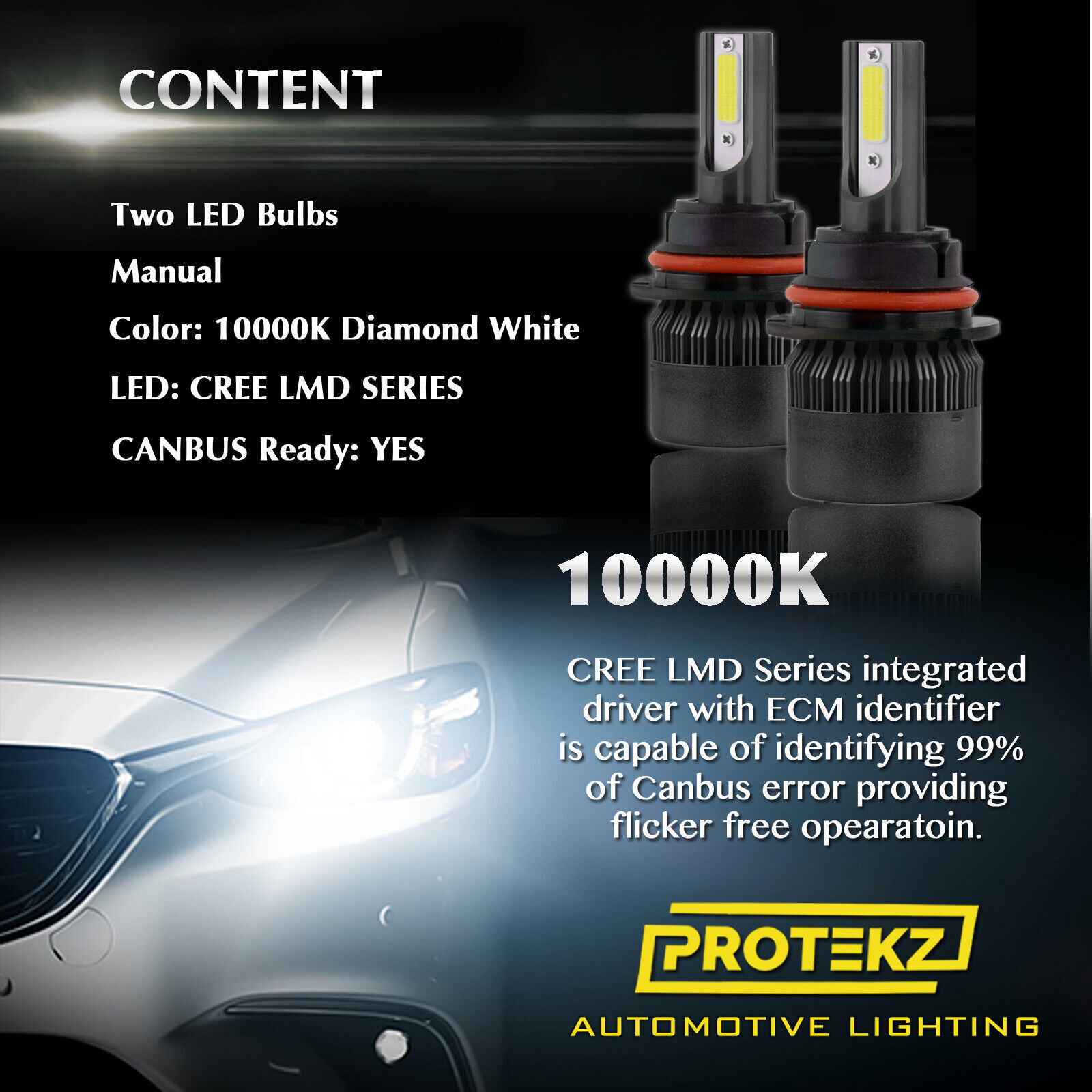 H11 LED Headlight Bulbs H8 H9 H16 Protekz 5 Years Warranty 60Days Free Return