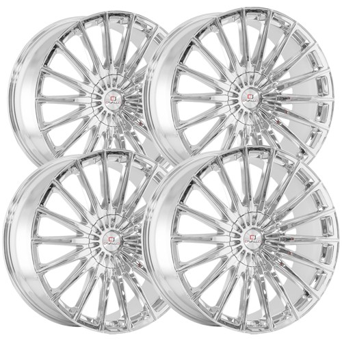 (Set of 4) Cavallo CLV-34 18×8 5×112/5×4.5″ +35mm Nano Chrome Wheels Rims