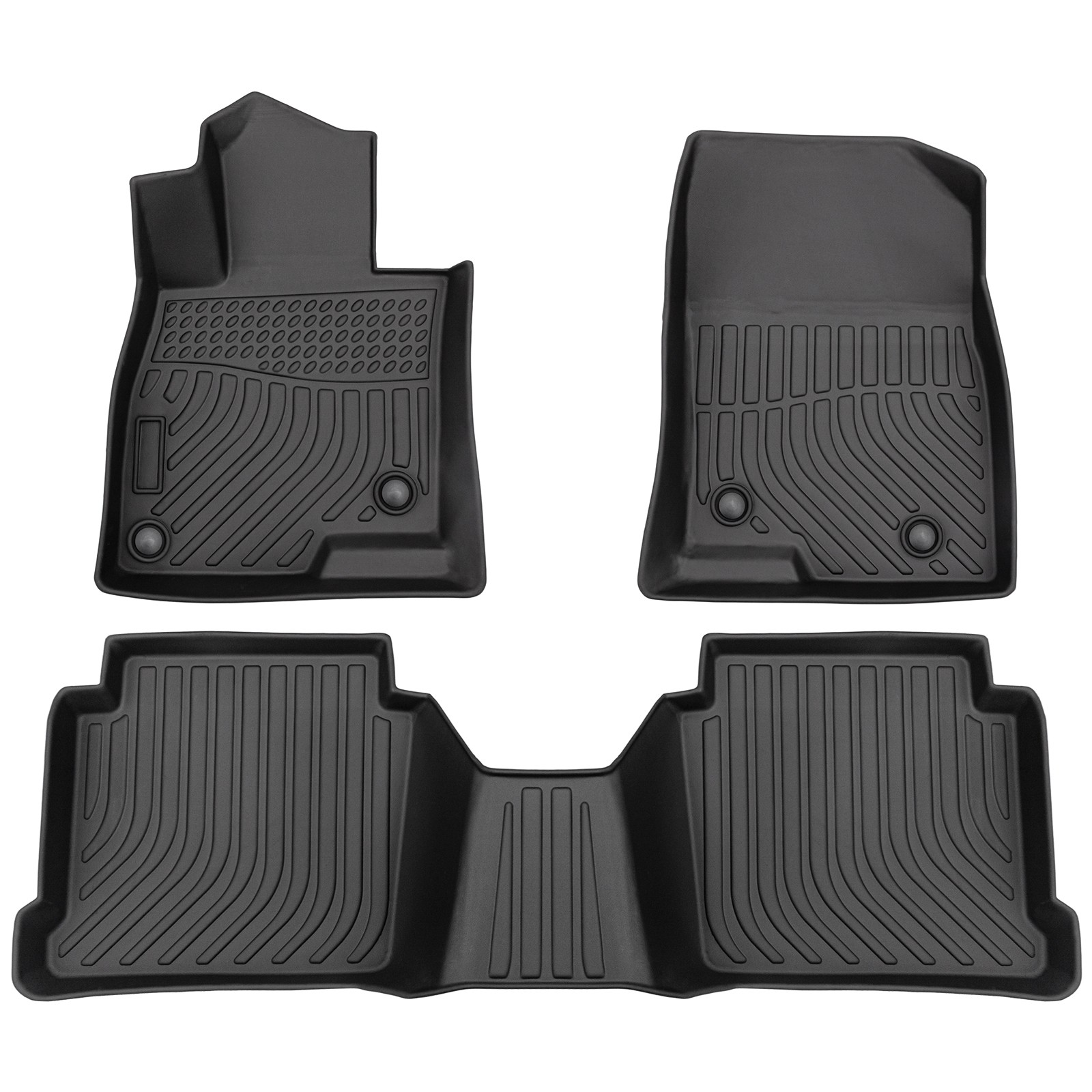 Floor Mats For 2014-2018 Mazda Mazda 3 All Weather 3D TPE Rubber Liners 3PCS