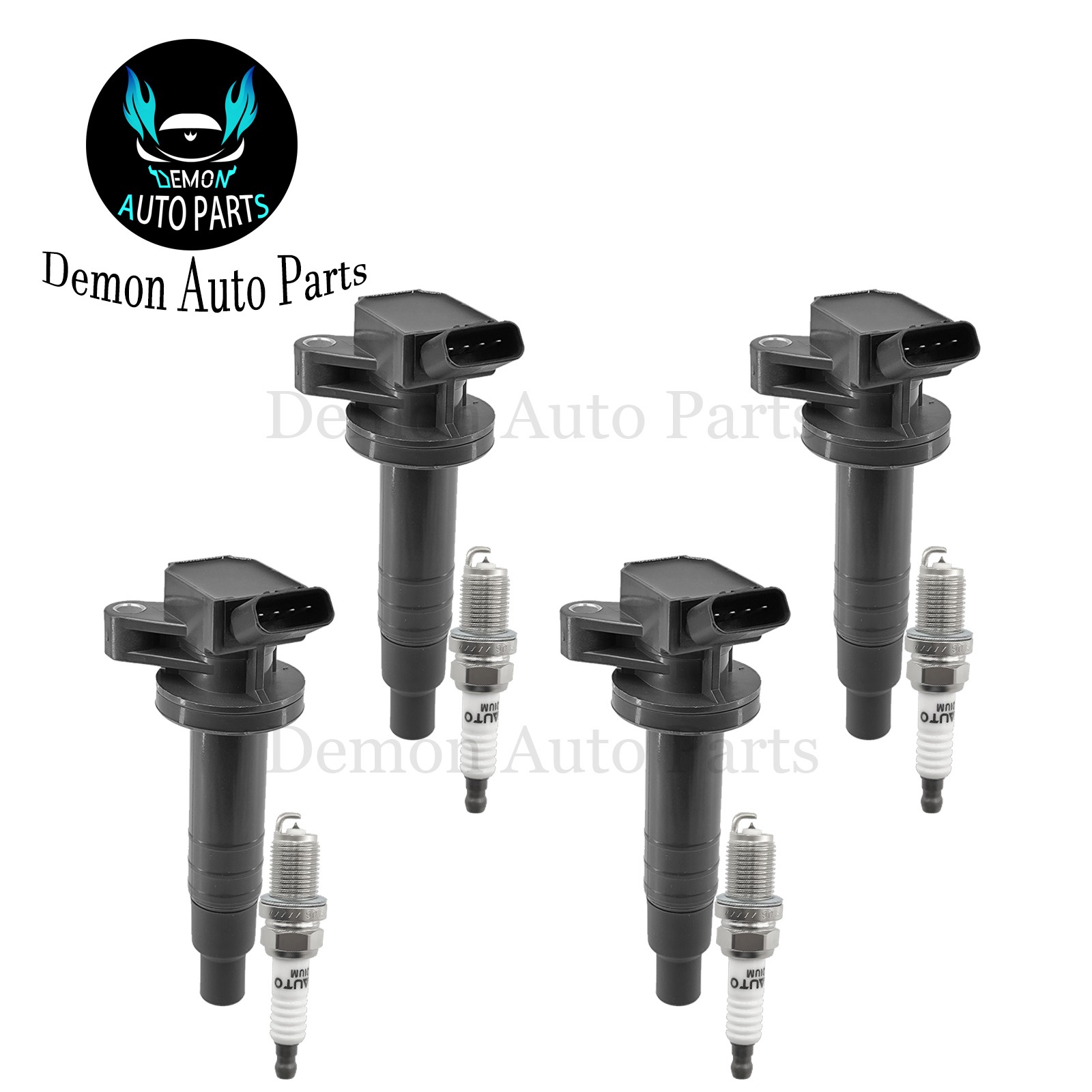 4pcs Ignition Coil and Spark Plug For 2003-2008 Pontiac Vibe 1.8L L4 12866