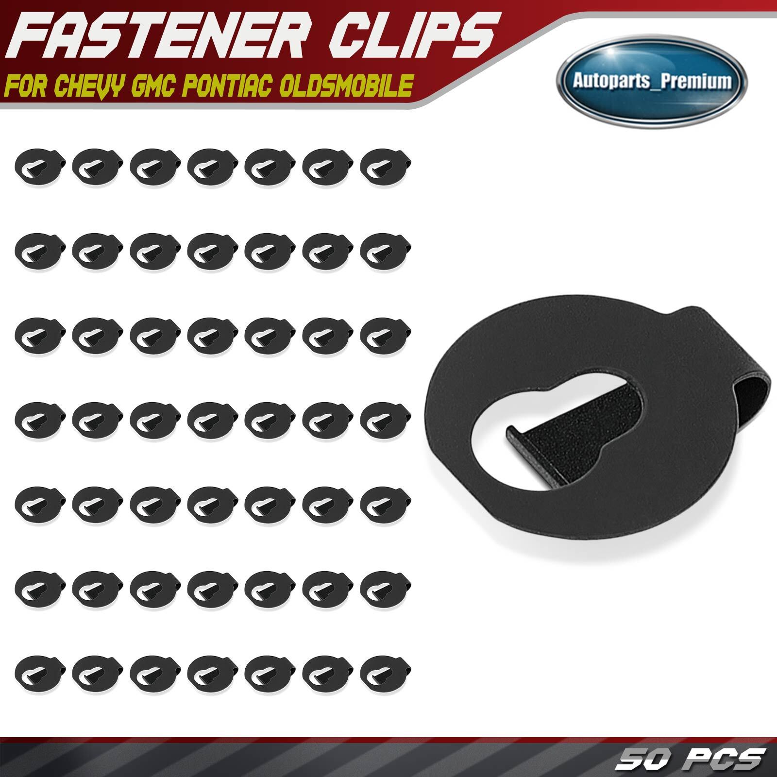 50Pcs 6.35mm Metal Throttle Rod Retaining Clip for Chevy GMC Pontiac Oldsmobile