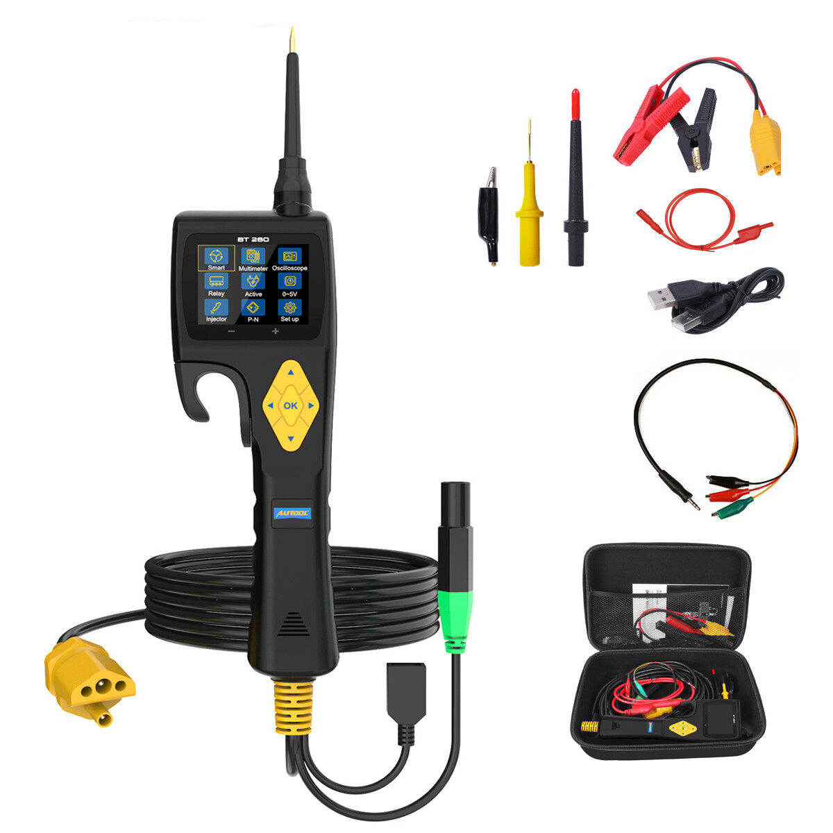 AUTOOL BT280 Car Electrical Circuit Tester Multimeter Oscilloscope Injector Test