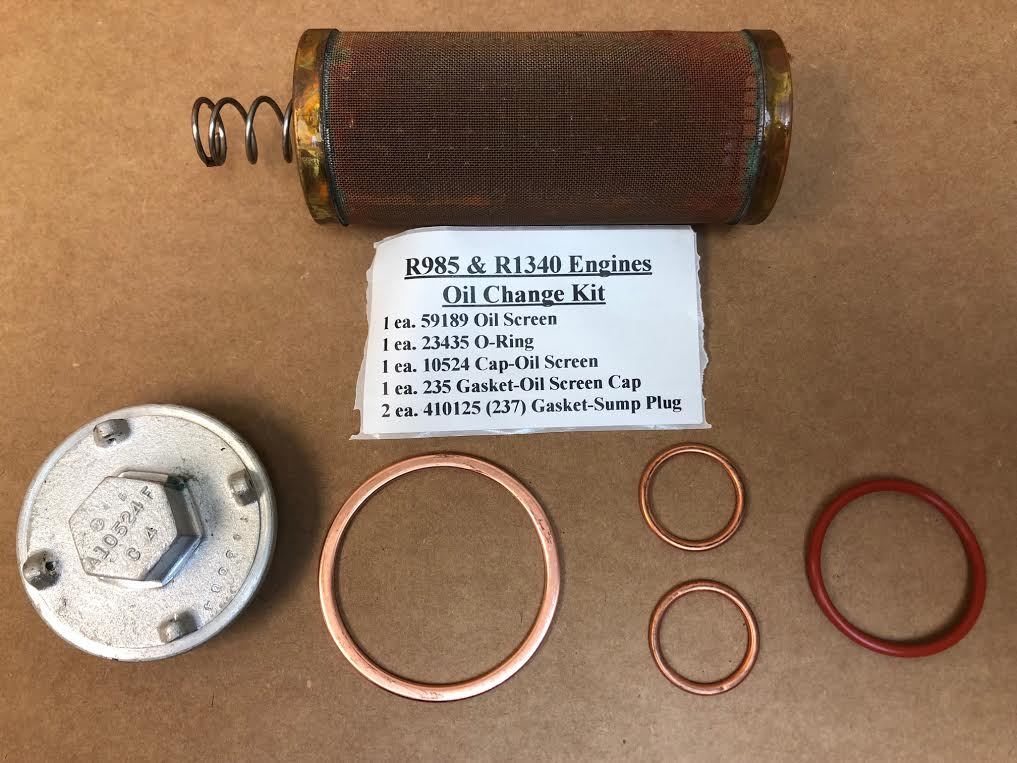 Pratt & Whitney Aircraft R985 R1340 Radial Engine Oil Change Kit AT-6 Stearman
