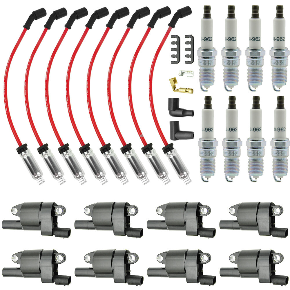 8x Ignition Coils & Spark Plug &Wire For GMC Chevy Silverado 1500 5.3L 2007-2016