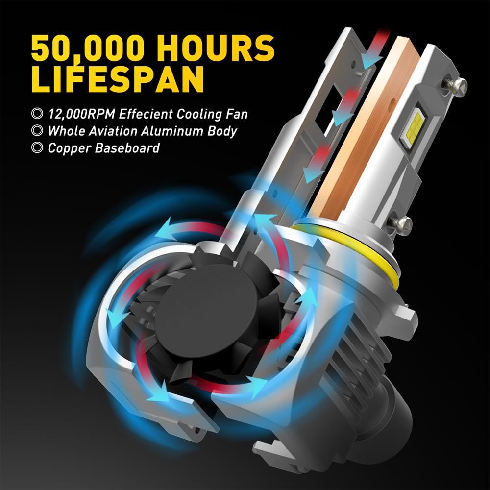 2X 9005 AUXITO LED Bulb Headlight High Kit Low Beam 6500K White Super 30000LM