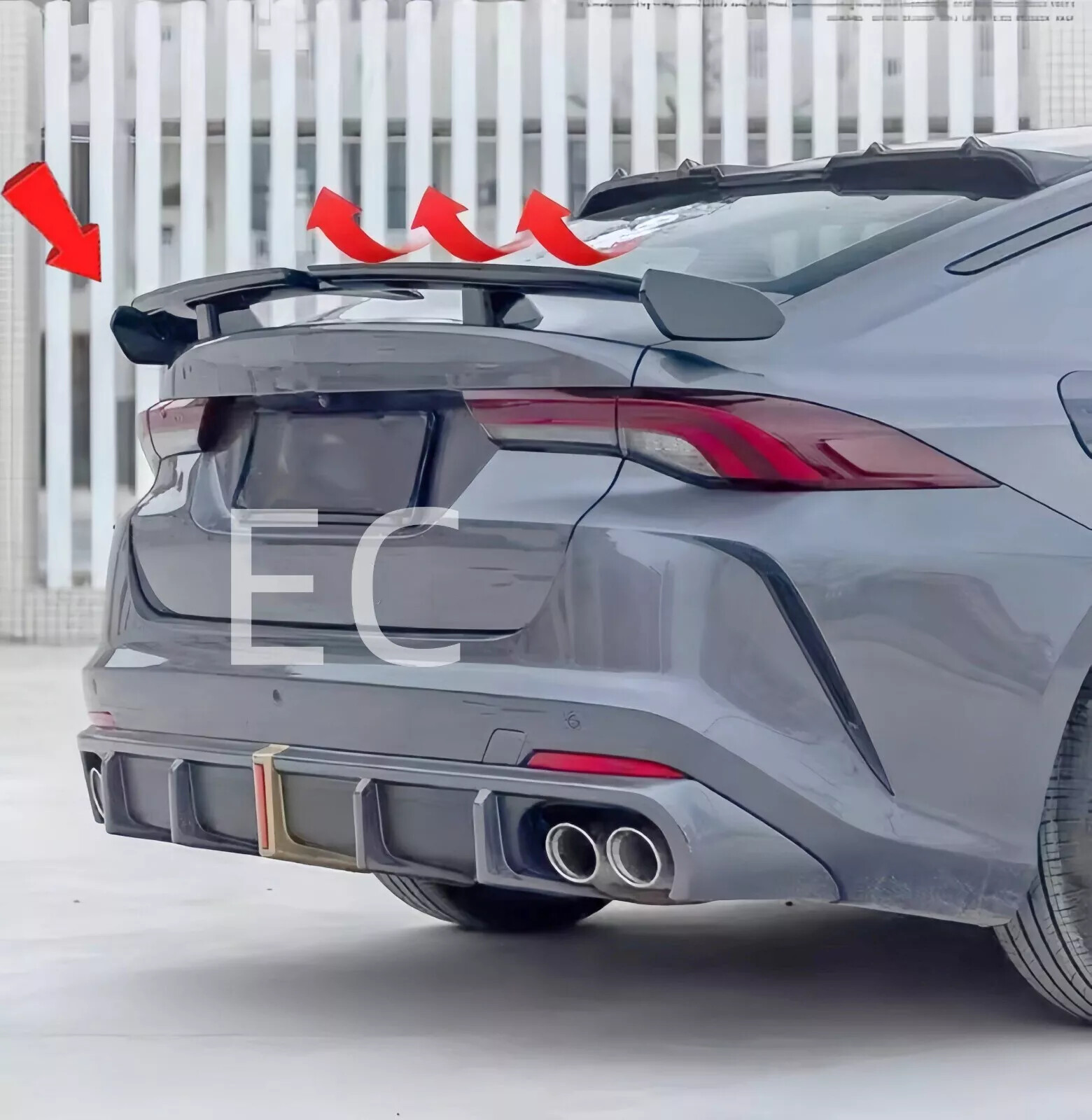 UNIVERSAL TRUNK LID SPOILER WING PRO STYLE FIT FOR HYUNDAI AZERA SEDAN 2012-2017