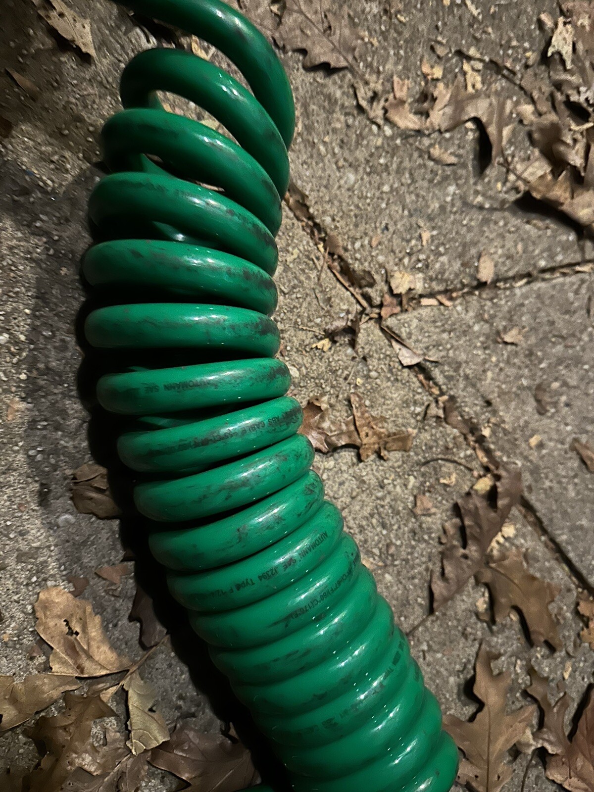Trailer Coil Cord Green Electric Tractor Power Cable Cord Green