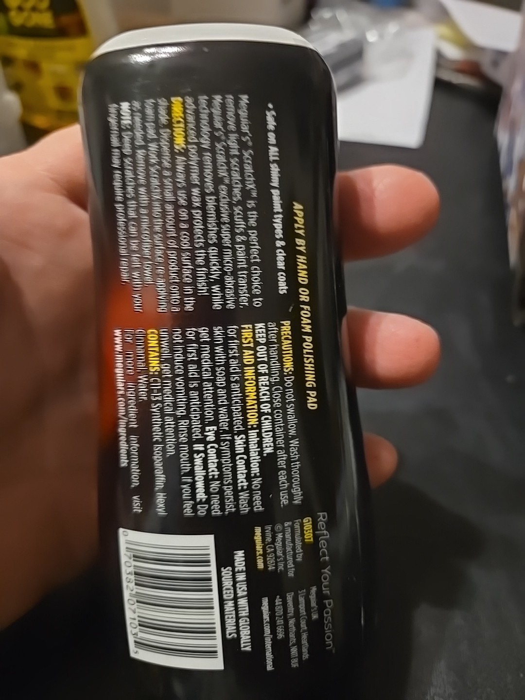 Meguiar’s SCRATCH-X, Fine Scratch and Blemish Remover, 7 Fl. Oz.