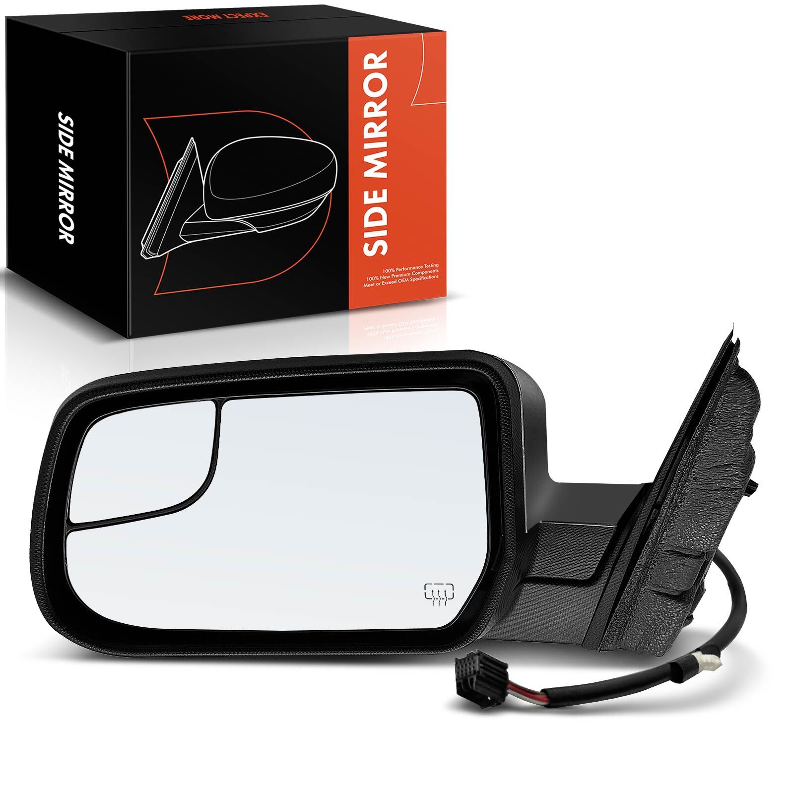 Left Driver Chrome Power Heated Mirror for Chevy Equinox GMC Terrain 2010-2017