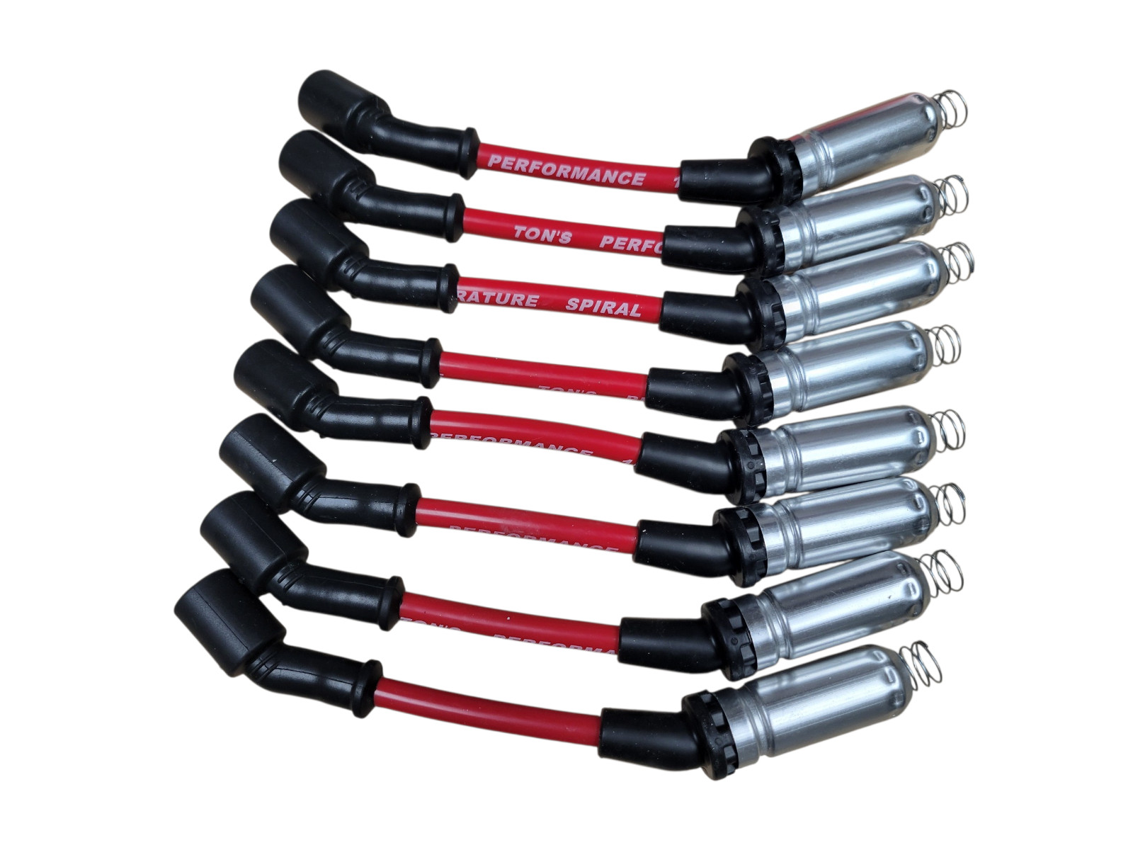 10mm Red 9″ LS Car Spark Plug Wire Set Wires for Chevy LS1 LS2 LS3 L99 L76 L77