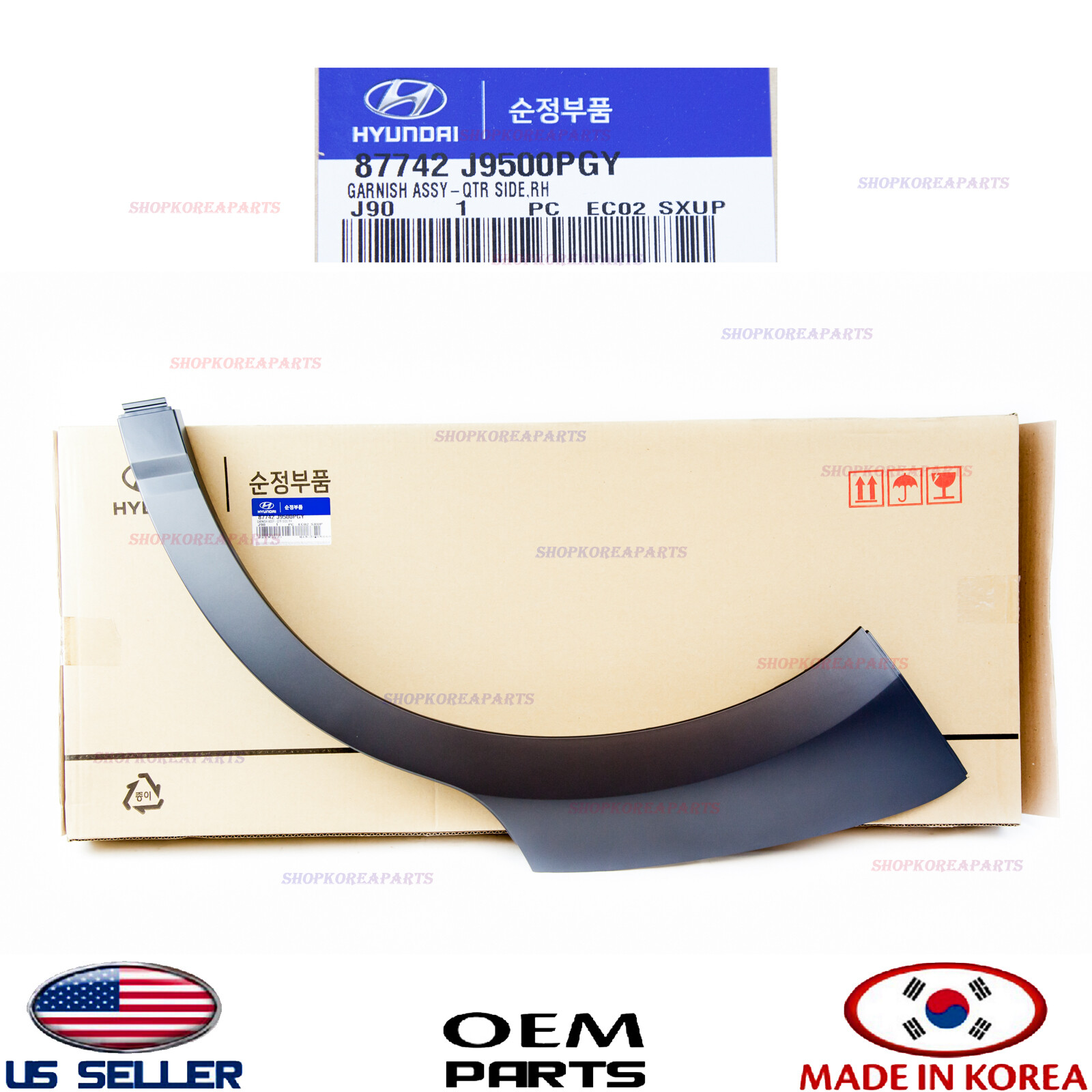Genuine Rear Fender Wheel Molding RIGHT Passenger Side OEM Hyundai KONA 2018-21