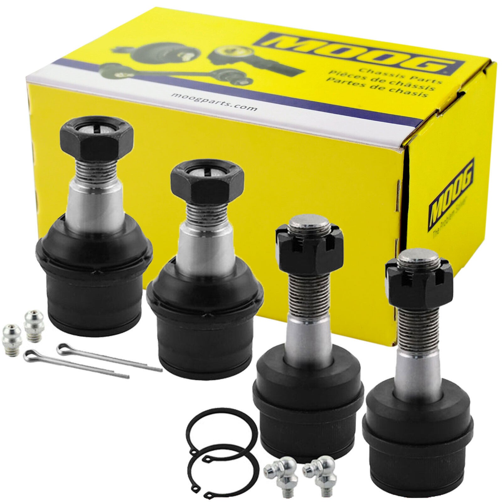 4WD MOOG Front Upper Lower Ball Joints For 1999-2019 Ford F-250 F-350 Super Duty