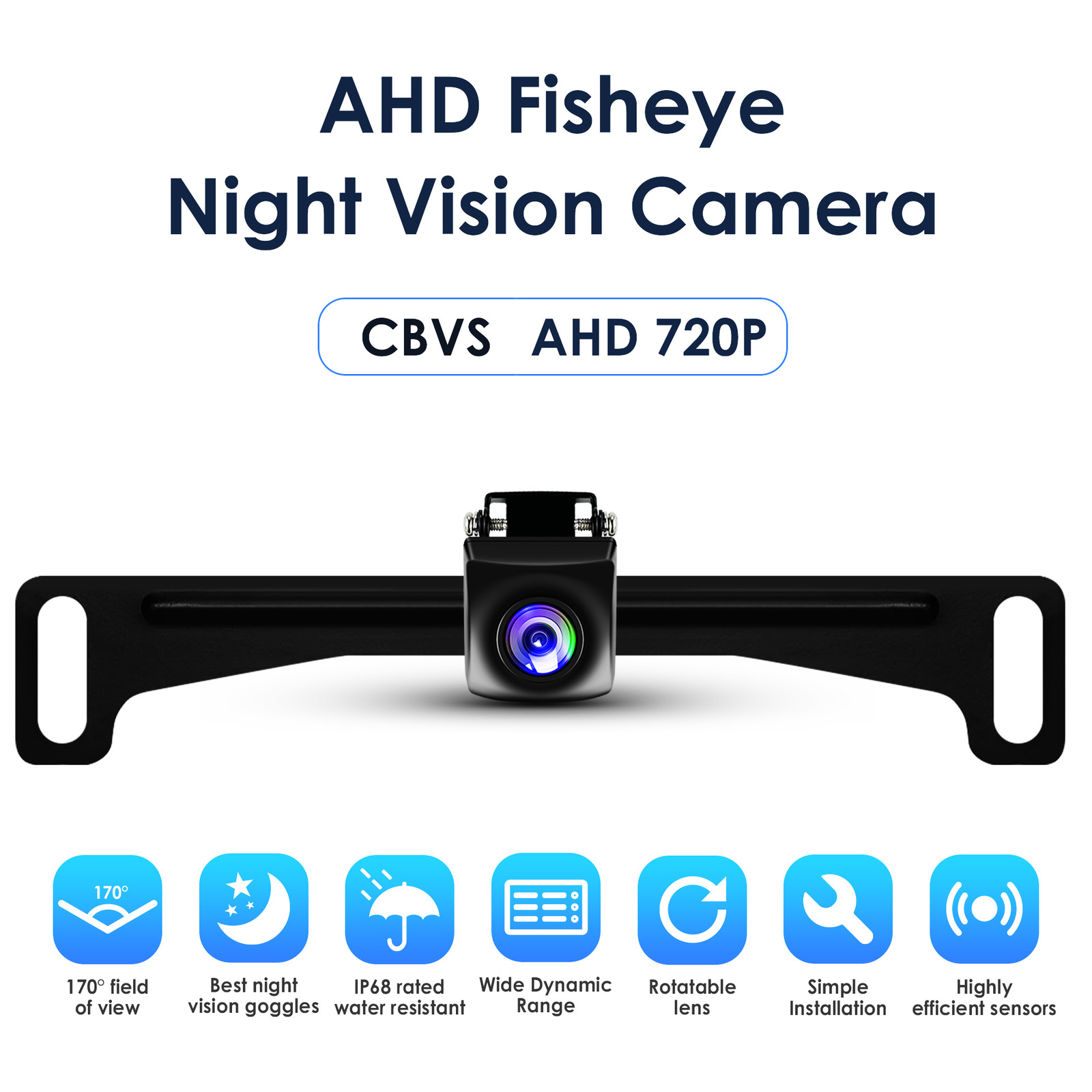 HD 170º AHD Car Rear View Reverse Backup Parking Camera Waterproof Night Vision