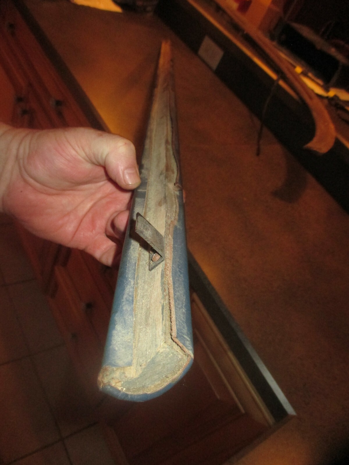 Used Genuine OE Mercedes#1116805171 Lower Dash Molding,Blue Leather W111 Cpe/Cnv