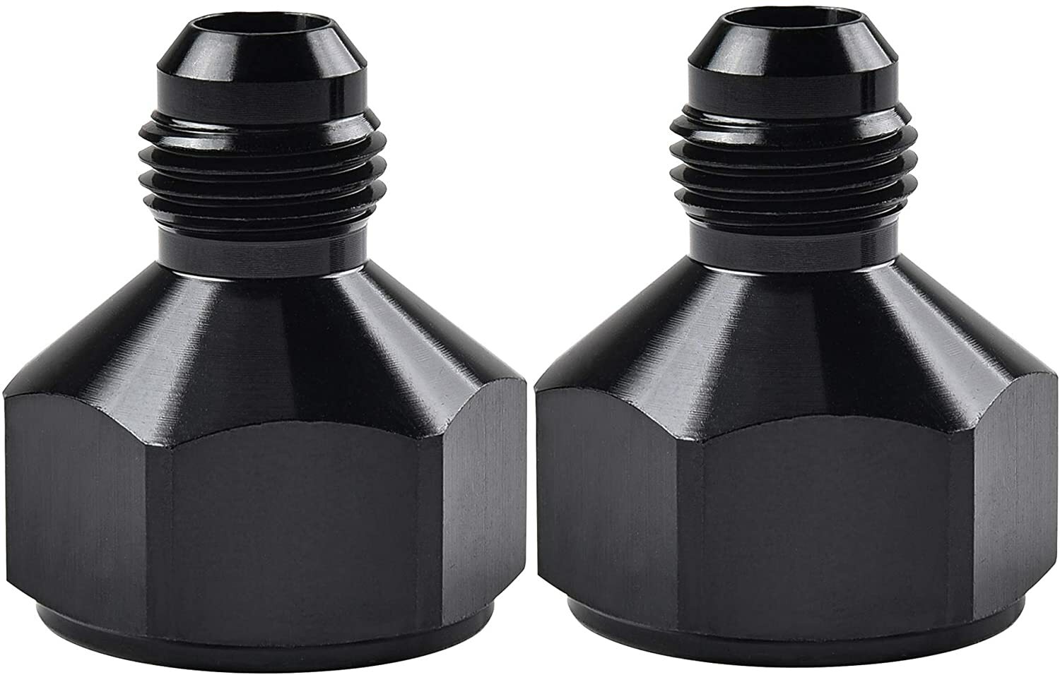 LokoCar 6AN Female to 4AN Male Flare Reducer Fitting Adapter Black 2PCS