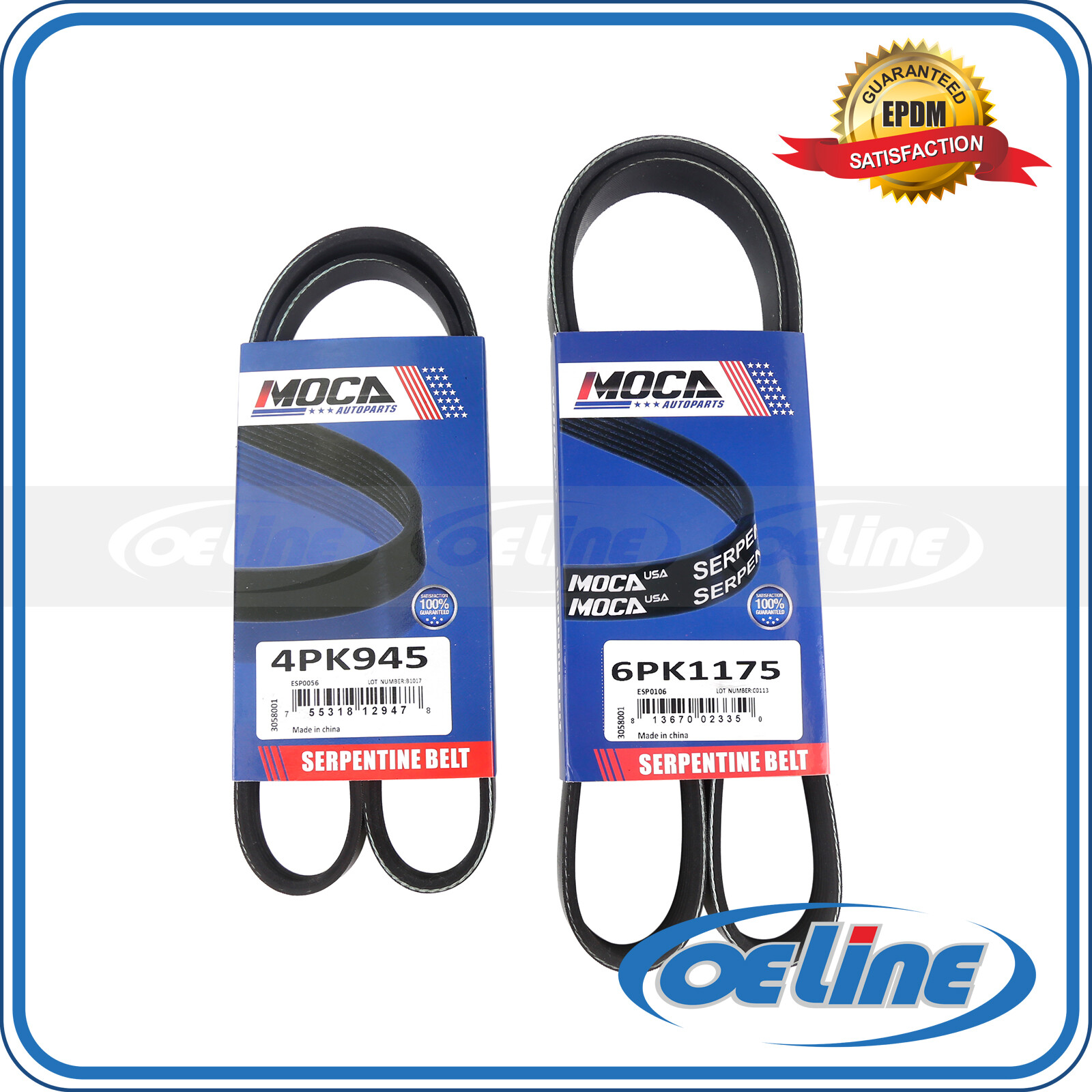 EPDM For Infiniti FX35 03-8/27/06 Air Cond/Steering/Alternator 2 PC Belt Kit