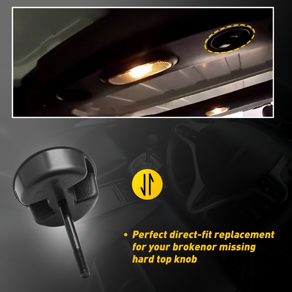 2X Hardtop Top Hard Panel Mounting Screw Knob For 2007-2018 Jeep Wrangler JK