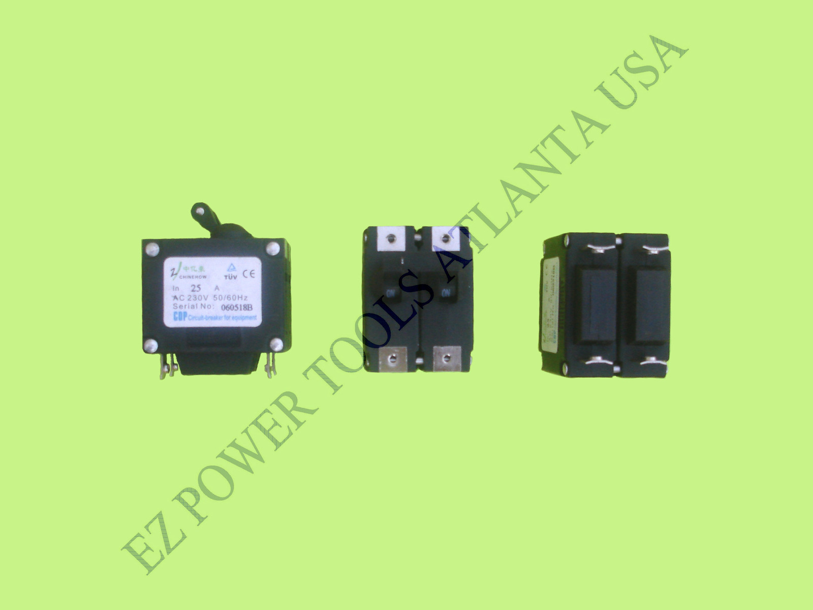 CHINEHOW Circuit Breaker 2 Pole 25A 230V 50/60Hz for Gas Diesel Generator